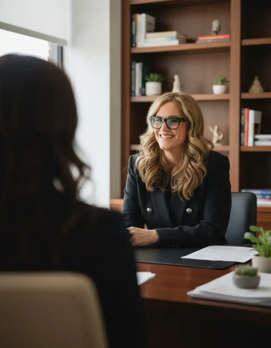 Susan Filan in a coaching session with a client